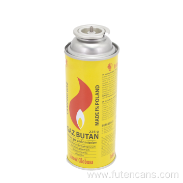 223g 225g 227g butane gas can with valve